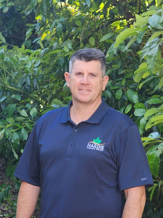 Adrian Hardie in his avocado orchard