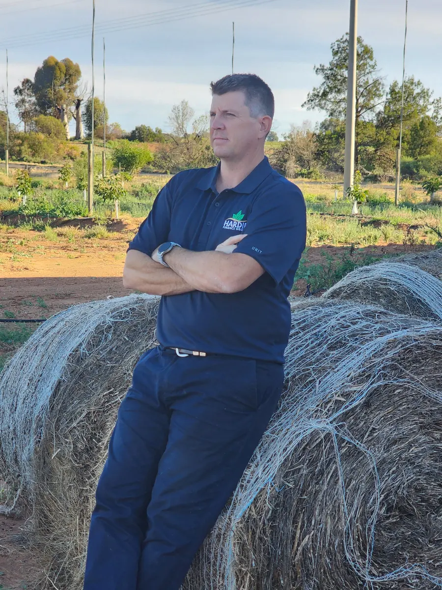 Adrian Hardie on his Sunraysia farm